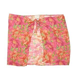 Beach Riot Melanie Sarong in Miami Peony, One Size